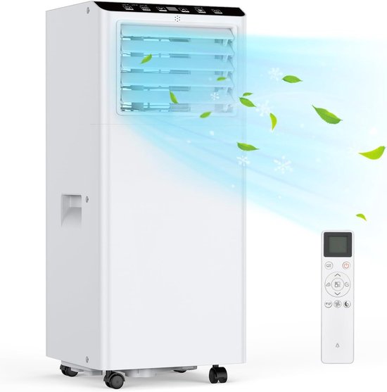 Mobiele Airco - Verkoeler Ontvochtiger - Ruimte Koelen - 3-in-1 Functionaliteit - 9000 BTU - Zwart