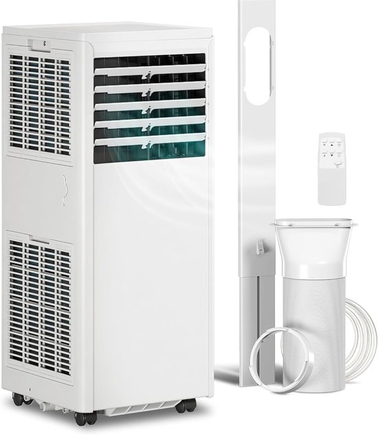 Mobiele Airco - Verkoeler Ontvochtiger - Ruimte Koelen - 4-in-1 Functies - 33x33x71 cm - Wit