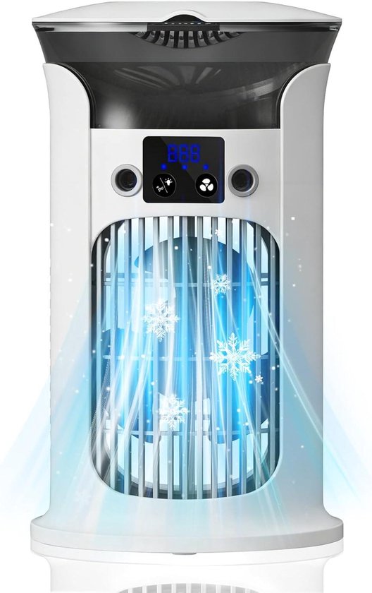 Mobiele Airco - Verplaatsbare Koeler - Ruimte Koelen - Energiezuinig Model - Compact Formaat - Wit