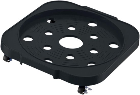 Mobiele Gasfleshouder - Ronde Fleshouder - Zware Objecten Verplaatsen - Wielen met Remfunctie - 32 x 31 x 3.8 cm