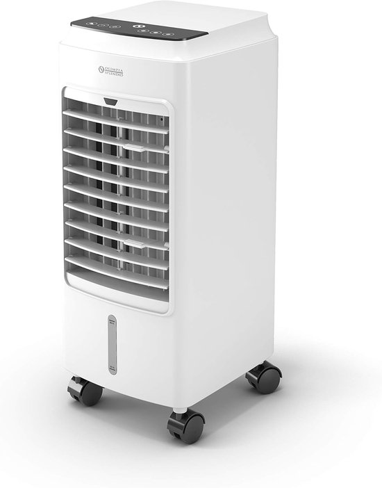 Mobiele Koeler - Persoonlijke Ventilator - Ruimte Koelen - Afstandsbediening Timer - 61 x 26 x 23.5 cm - Wit van Merkloos