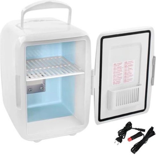 Mobiele Mini Koelkast - Frigobox 220/12 Volt AC/DC Auto/Caravan/Camping - Minibar - Mini Koelkast 4 Liter van New World