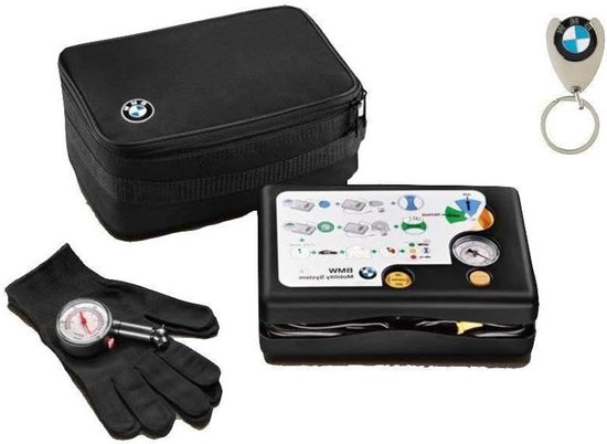 Mobiliteitsset Banden Reparatie - Pechset Compressor - Onderweg Mobiel Blijven - Dicht Kleine Bandenschade - Compact Formaat - Zwart
