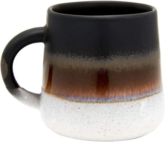 Mojave Glaze Zwarte Mok - Unieke en Rustieke Koffiebeker