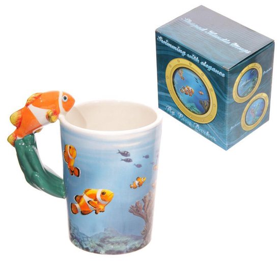 Mok Nemo in Giftbox Vismok Beker Cadeau Theemok Koffiemok Visbeker Soep Limonade Drinkbeker Vissen van $