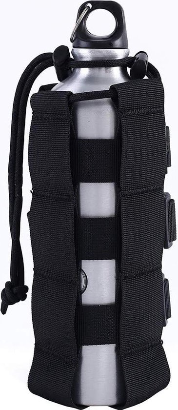 Molle Flessenhouder - Duurzame Militaire Drinkfles Houder - Zwart - Voor Kamperen, Wandelen, Fietsen bottle bag van MobiGarden