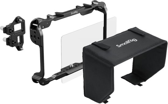 Monitorbehuizingsset voor Atomos Shinobi II met zonnekap en schermbeschermer - Compact en Lichtgewicht
