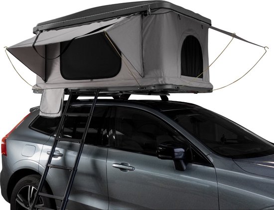 Monster Shop Auto Daktent - Robuust & Lichtgewicht - 2-3 Personen - Grijs van Merkloos