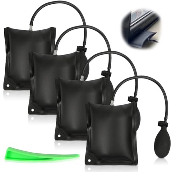 Montagekussens voor Deur- en Raammontage - Set van 4 Luchtkussens met Pneumatische Spanner van KLRStec