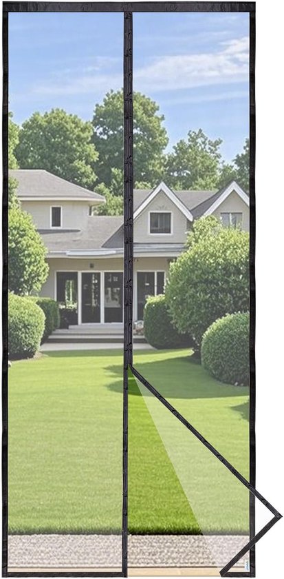 MONTKIARA Prime Magnetische Vliegengordijn Balkondeur 90x210 cm – Transparant – Scheurbestendig – Sterkere Magneten – Zonder Boren – Insectenbescherming