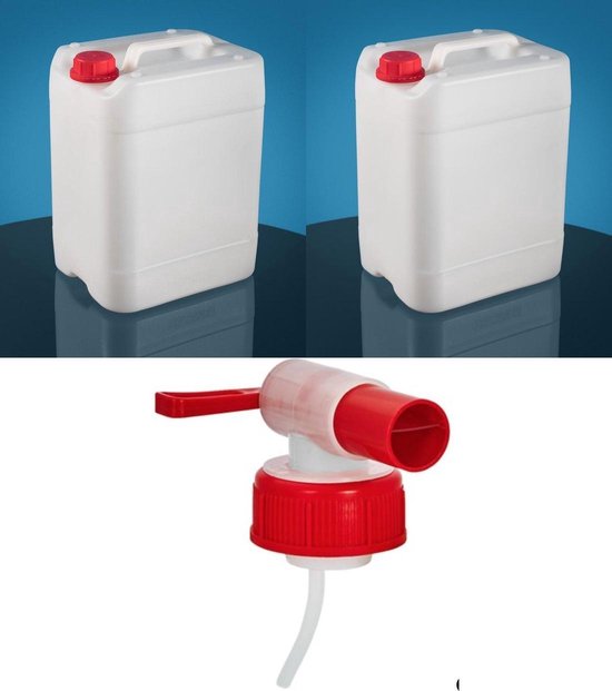 Moralisto Jerrycan-jerrycan voor water- 10Liter+10 Liter (2STUKS MET Eén KRAAN)-waterkan van Mora