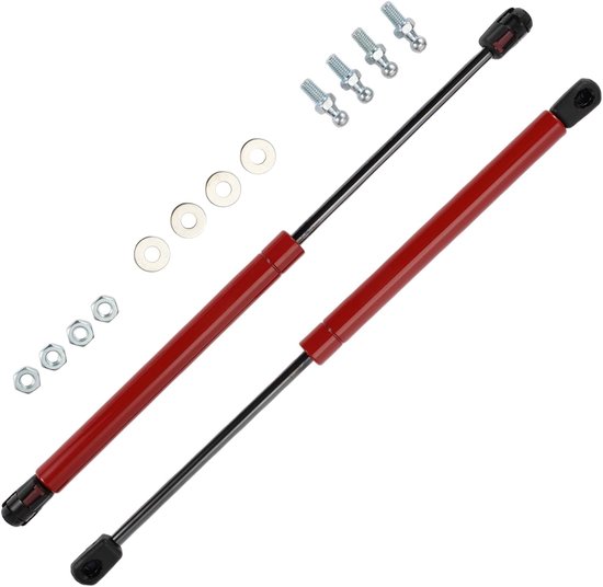 Motoforti Universal Lift Support Window Lid Tool Box Gas Springs 15inch/380m 90lb/400N/40kg Red 2 Set - ShopVlot