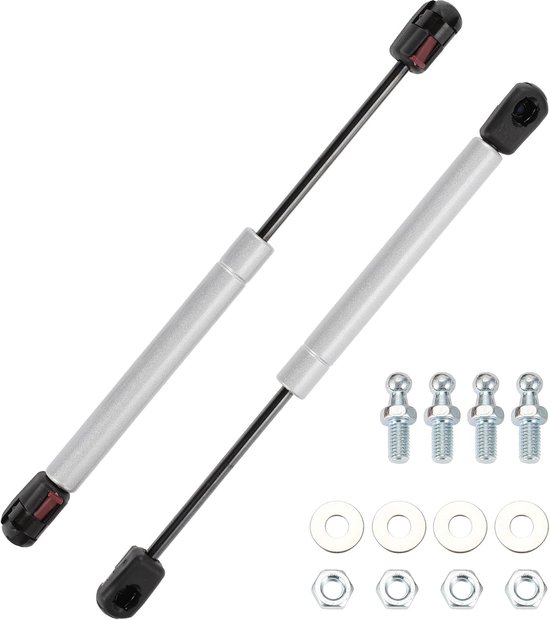 Motoforti Universal Lifting Mounts Window Lid Tool Box Gas Springs 10inch/254mm 35lb/160N/16kg Silver Color 2 Set - ShopVlot
