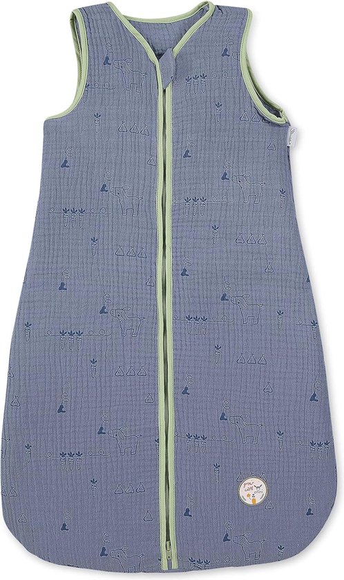 Mousseline slaapzak 110cm met Ezel motief - Lichte en veilige slaapzak van Merkloos