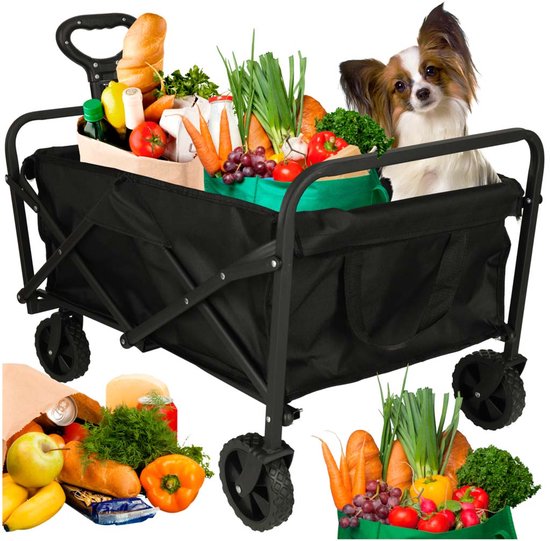 MOZY® - Bolderkar - Opvouwbaar - tot 100 kg - 43 x 47 x 83 cm - Zwart - Verstelbare Hendel - Bolderwagen van MOZY