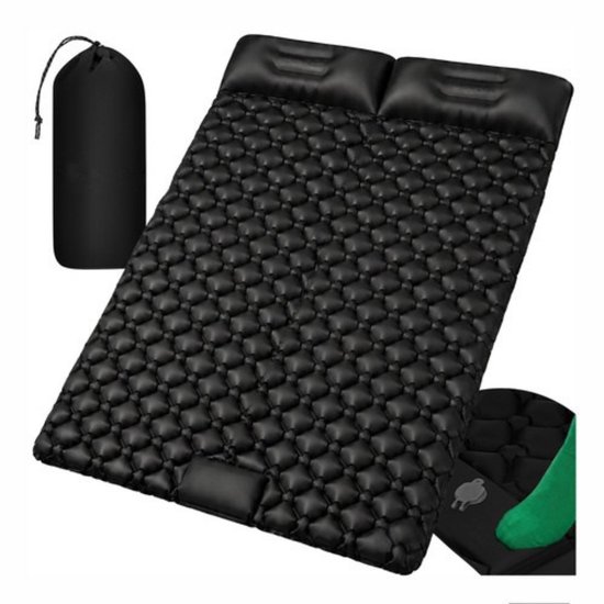 MOZY® - Zelfopblazende Slaapmat - Tweepersoons - 120 x 190 cm - Ingebouwde Voetpomp - Compact - Opblaasbaar Matras - Waterbestendig - Kamperen - Campingbed