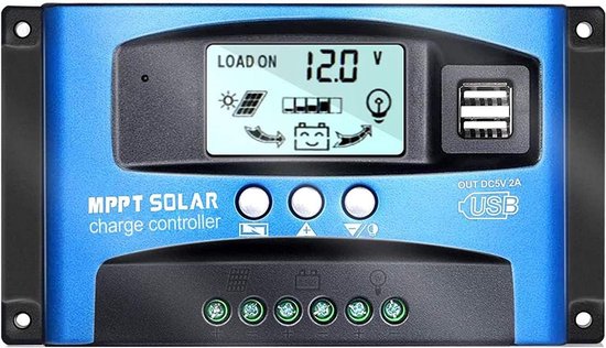 MPPT Solar Laadregelaar 100A - 12V/24V met LCD Display en Dubbele USB