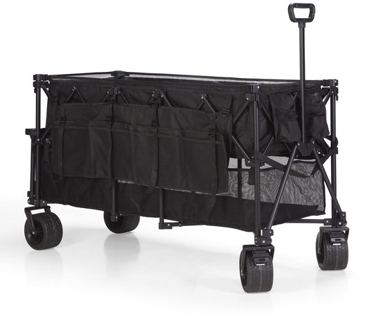 Mr Fold Bolderkar - XL - Opvouwbaar - 600L - 300KG Draagkracht - Zwart - 5 Jaar Garantie van Mr Fold