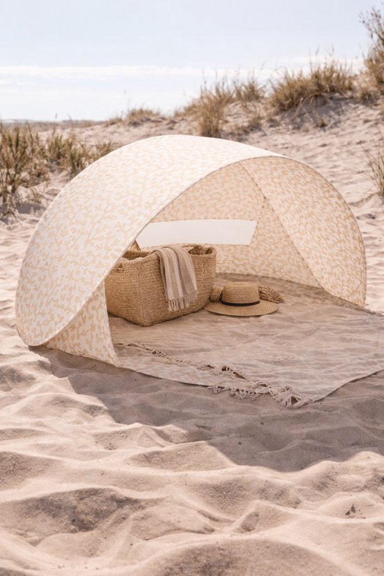 Mrs Ertha - Pop-up strandtent - Beach shelter - UV 50+ - Blushin Coral van Merkloos