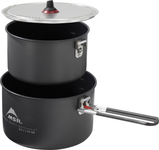 MSR Ceramic 2 Pot Set - Campingpan – 2-delige pannenset – Lichtgewicht – Keramische antiaanbaklaag