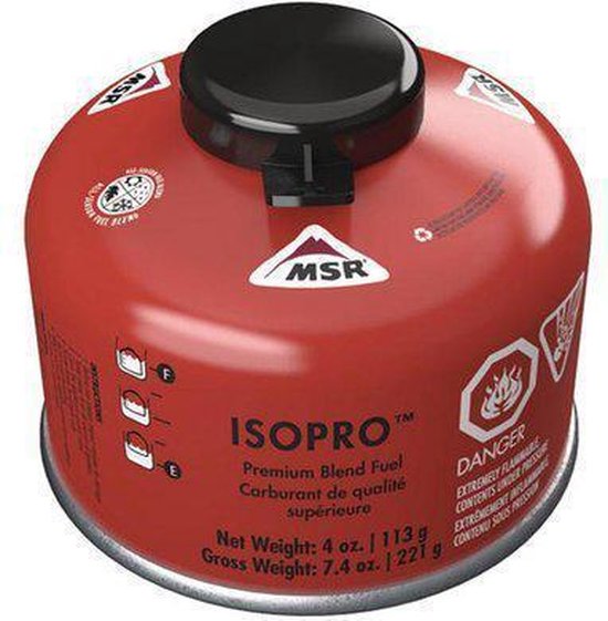 MSR IsoPro Gasflessen 113g rood van MSR