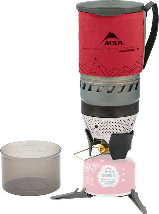 MSR WindBurner 1.0L Sys,Red,3Lang - Campingkooktoestel - - Red van MSR