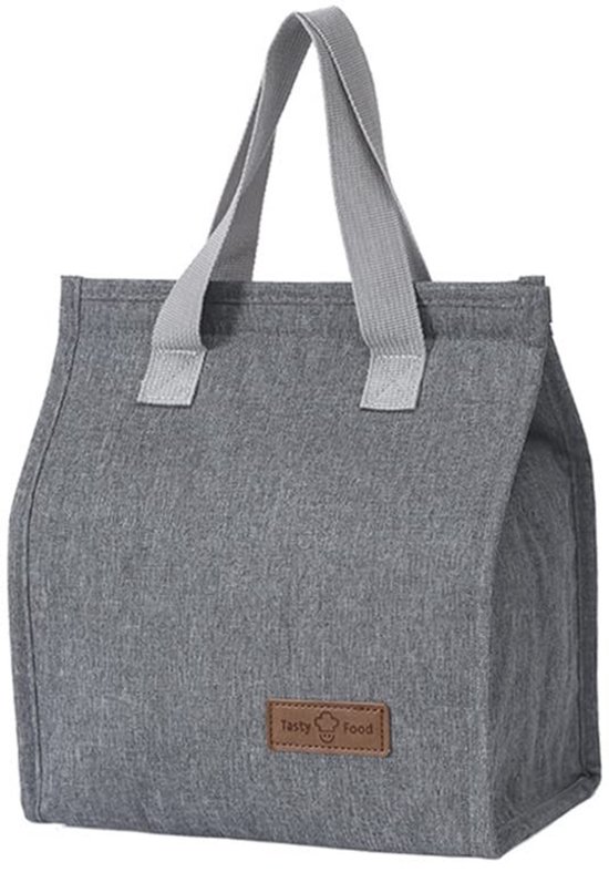 MTTProducts - Cooler Bag - Insulated lunch bag - Perfect voor school en kantoor - Grijs - Waterproof - Ideaal voor picknicks - Compact formaat