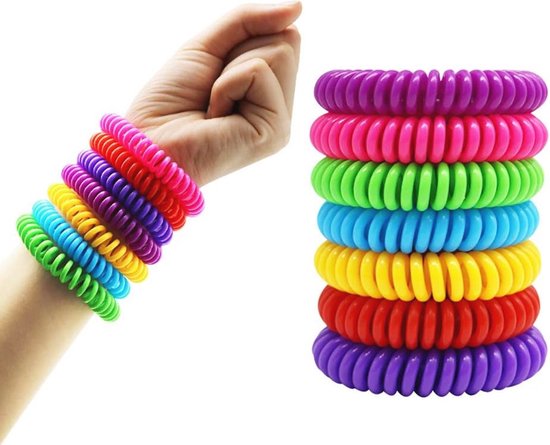 Muggenwerende armbanden voor volwassenen en kinderen - 10 stuks waterdichte insectenwerende polsbandjes van Merkloos