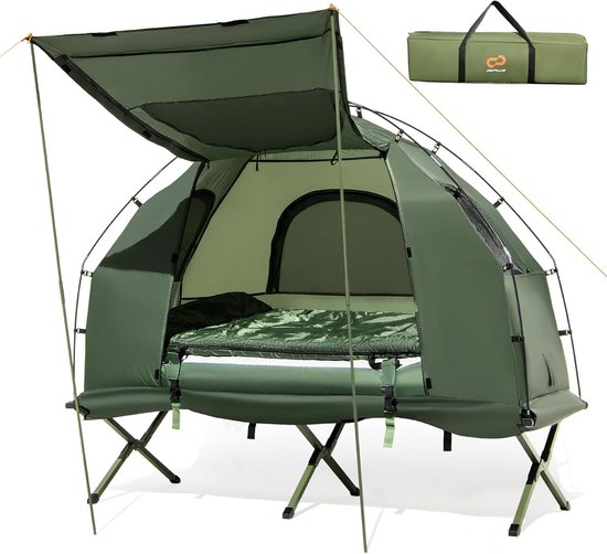 Multifunctioneel Campingbed met Tent en Voortent - 5-in-1 Outdoor Set van Merkloos