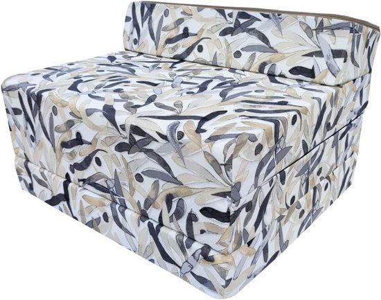 Multifunctioneel Vouwmatras 200x70x10 cm - Zetel, Slaapbank en Logeerbed - 100% Katoen van Merkloos