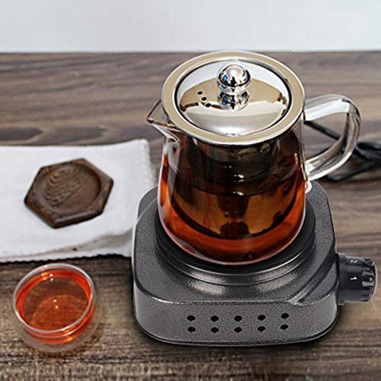 Multifunctionele Elektrische Kookplaat, Mini Kookplaat, Elektrische Oven, Koffie en Thee Boiler Huishoudelijke Verwarmingskookplaat (Zilver + Grijs) van Merkloos