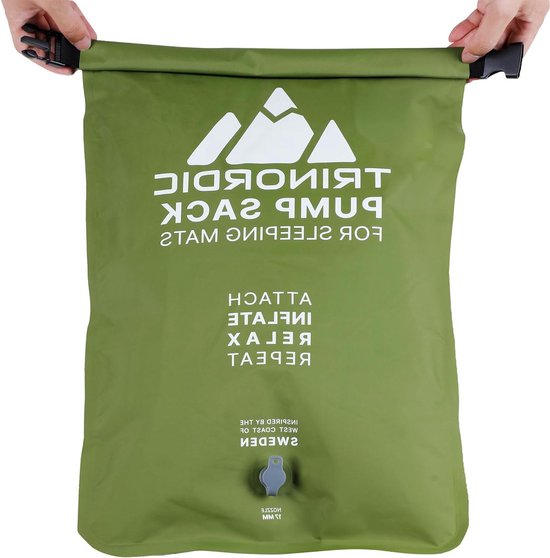 Multifunctionele pompzak - campingaccessoire voor slaapmatten - 17 mm mondstuk van Merkloos