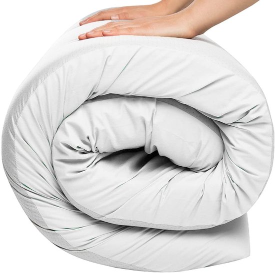 Multifunctionele schuim-matras, 135 x 180 x 8 cm, mat met hoge dichtheid en hoes, ideaal voor camping en campers, gemiddelde stevigheid