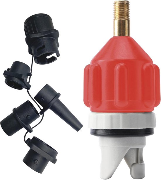 Multifunctionele SUP-pompadapters voor Kajak, Paddleboard en Kano - Luchtventielomvormer in Oranje van Merkloos