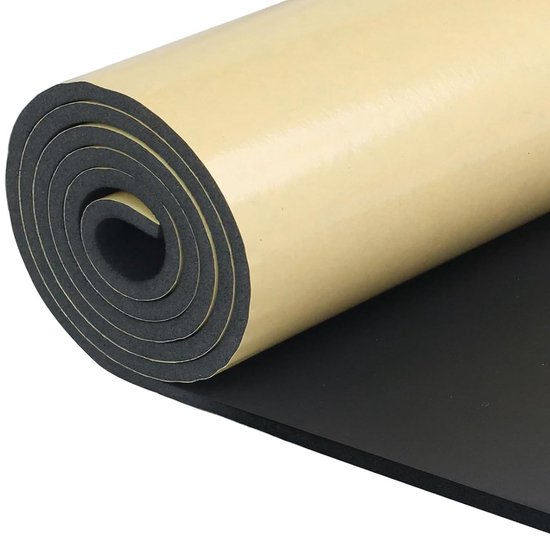 Multifunctionele zelfklevende neopreen schuimplaat 300 mm x 6 mm x 1,5 m voor isolatie, geluidsdemping en schokabsorptie van Merkloos