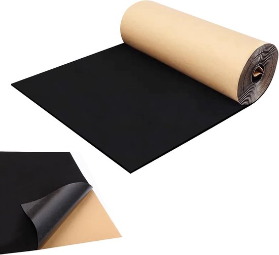 Multifunctionele zelfklevende neopreen schuimrol van 1,5 m - Snijbare rubberen plaat voor meubelpads en isolatie (1,5 mm)