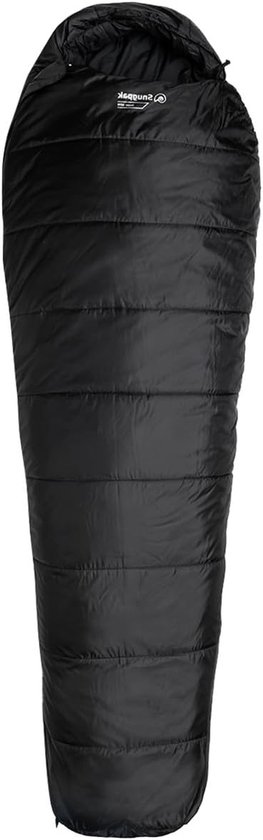 Mummie Slaapzak - Kampeerslaapzak Winterslaapzak - Kamperen en Outdoor - Gesiliconiseerde Isofibe Isolatie - Comfort tot -10°C - Onyx Zwart