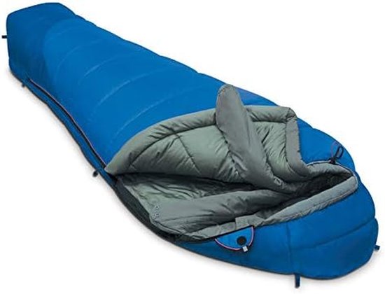 Mummie Slaapzak - Kampeerzak Outdoor - Kamperen en Hiken - 3-Seizoenen Gebruik - 180x80x55 cm - Blauw