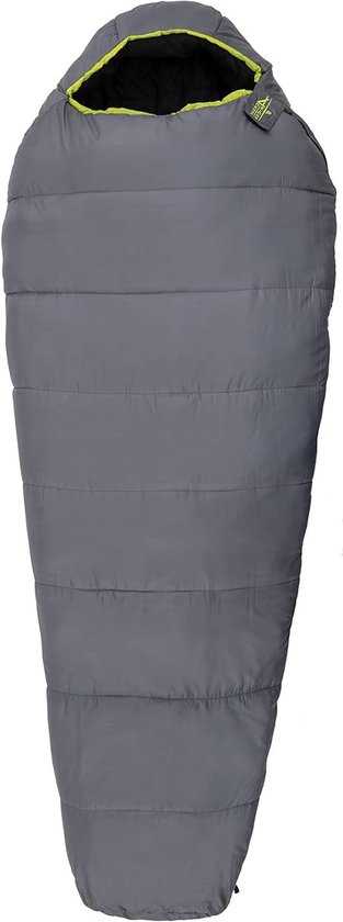 Mummie Slaapzak - Kampeerzak Outdoor - Kamperen en Hiking - Tweelaagse Constructie - 213 cm - Grijs Citrus
