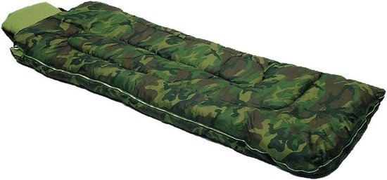 Mummie Slaapzak - Kampeerzak Outdoor - Kamperen en Wandelen - Alle Seizoenen Geschikt - 185 x 75 cm - Woodland Camouflage