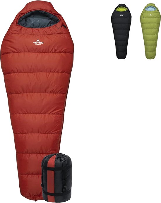 Mummie Slaapzak - Outdoor Slaapzak - Kamperen Hiking - Extra Ruim Ontwerp - 205cm Lengte - Brand Leisteen