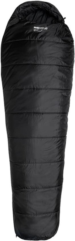 Mummie Slaapzak - Winter Slaapzak Kamperen - Kamperen en Outdoor - Isofibre Isolatie tot -10°C - 1-persoons - Onyx Zwart