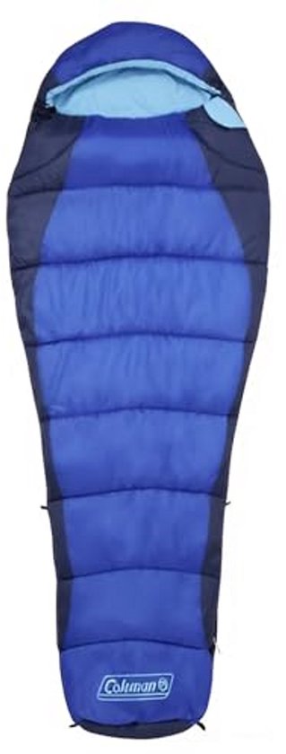 Mummieslaapzak - Kampeerslaapzak Outdoor - Kamperen en Reizen - Compact en Lichtgewicht - 208 x 91/45 cm - Blauw