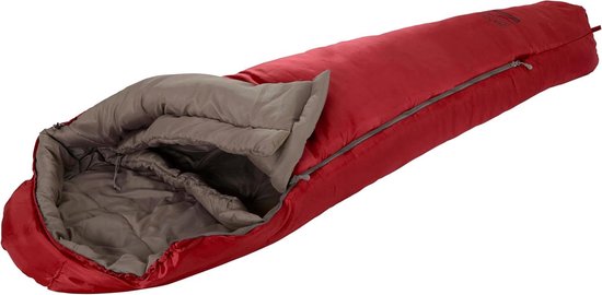 Mummieslaapzak Kinderen - Kinderslaapzak Outdoor - Kamperen en Reizen - Waterdichte Onderkant - Tot 150 cm - Rood