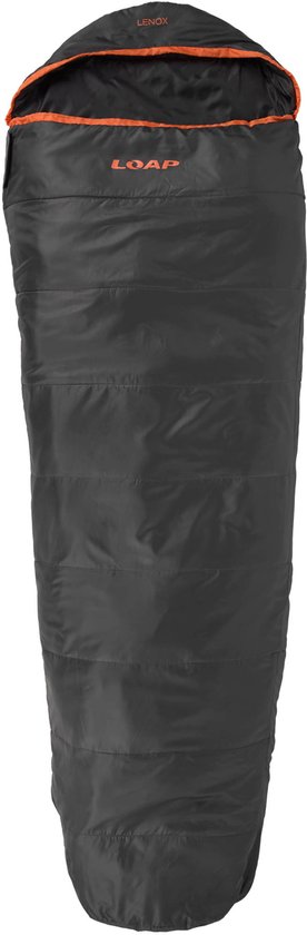 Mummieslaapzak Loap Lenox Blk-org Zwarte L-rits links van Merkloos