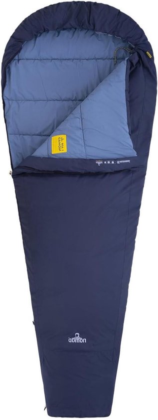 Mummieslaapzak - Slaapzak mummy - Kamperen en outdoor - Gemaakt van gerecycled materiaal - 210 x 80 cm - Donker marineblauw