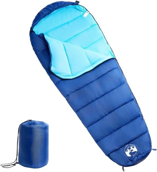 Mummieslaapzak Volwassenen - Kampeerslaapzak Draagbaar - Buitenavonturen - Waterbestendig Ademend - 215 x 85 cm - Marineblauw Blauw