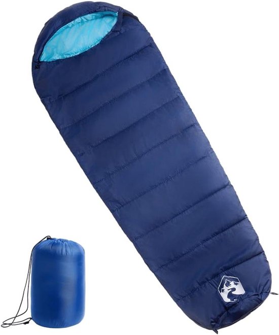 Mummieslaapzak Volwassenen - Kampeerslaapzak Outdoor - Kamperen Wandelen Reizen - Waterbestendig Vochtwerend - 215 x 85 cm - Marineblauw Blauw