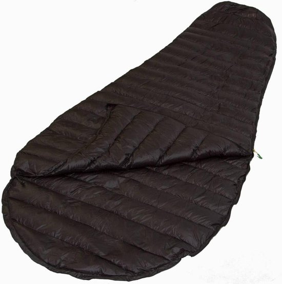 Mummy Slaapzak - Compacte Slaapzak Lichtgewicht Slaapzak - Kamperen en Hiken - Ultra Lichtgewicht 430 gram - 215x75 cm - Zwart