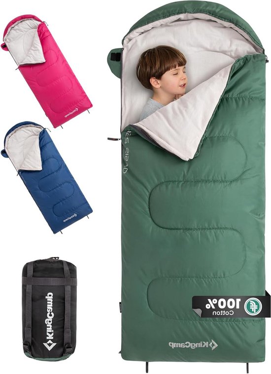 Mummy Slaapzak - Kampeerzak Dekenzak - Kamperen en Reizen - Waterdicht en Compact - 165x70 cm - Groen